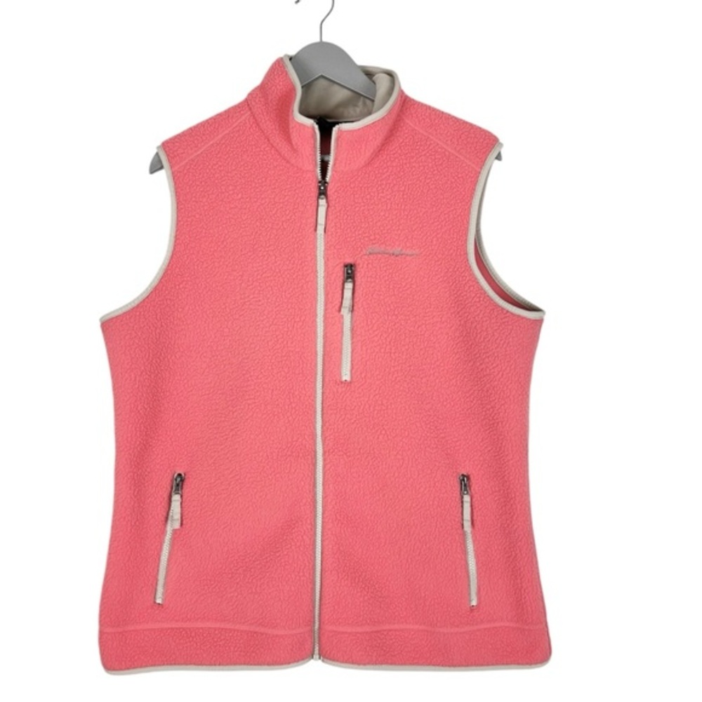 Eddie Bauer Sherpa Fleece vest size‎ XL melon color Womens
